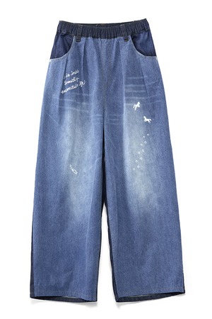 アウラアイラ AULA AILA GRAFFITI DENIM PANTS