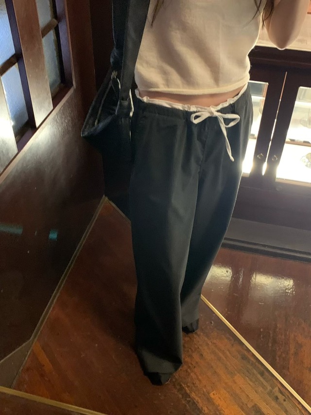 (予約) vegetable / Rune stripe slacks 3color