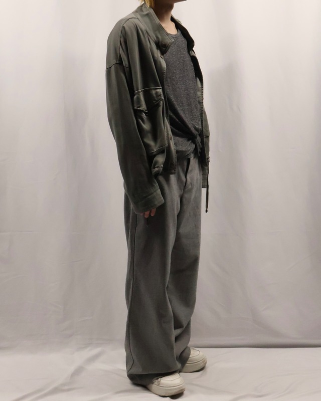 drawstring rayon rider jacket