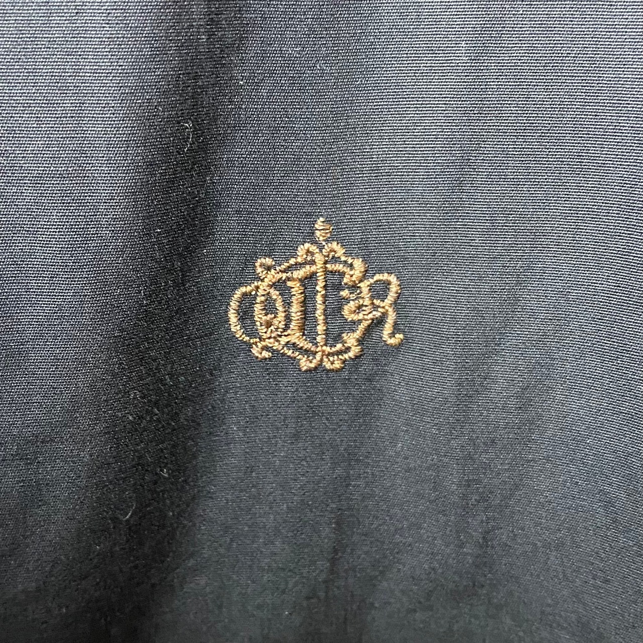 2008AW DIOR HOMME logo embroidery black shirt