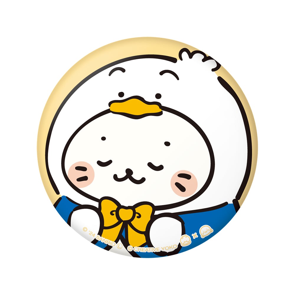 しろたん × はぴだんぶい ぷにぷに缶バッジ / しろたん×あひるのペックル