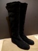 美品19万★JIMMY CHOO ジミーチュウ ムートン ロング ブーツ黒★