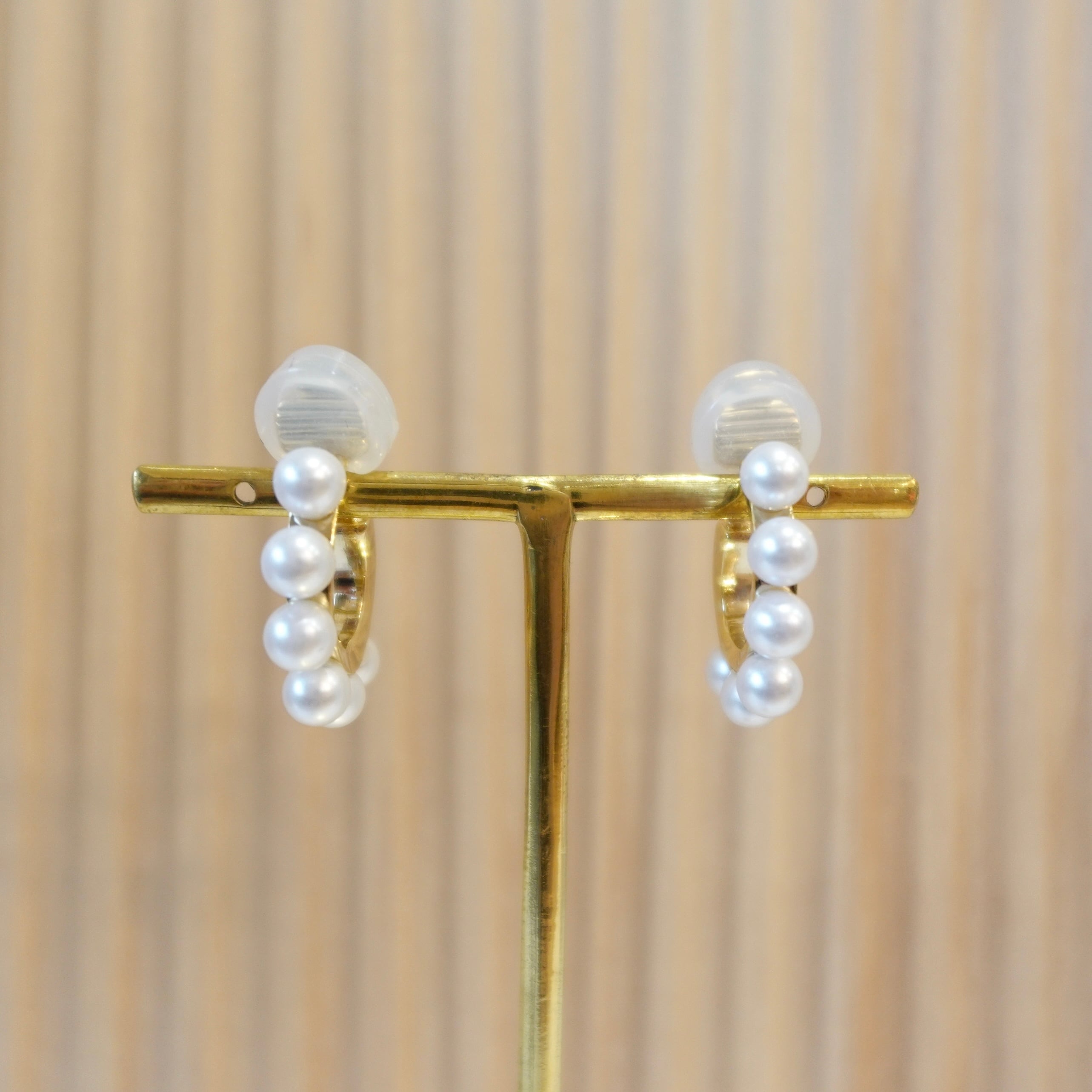 エアーフィット】パールリングイヤリング | Poppedin