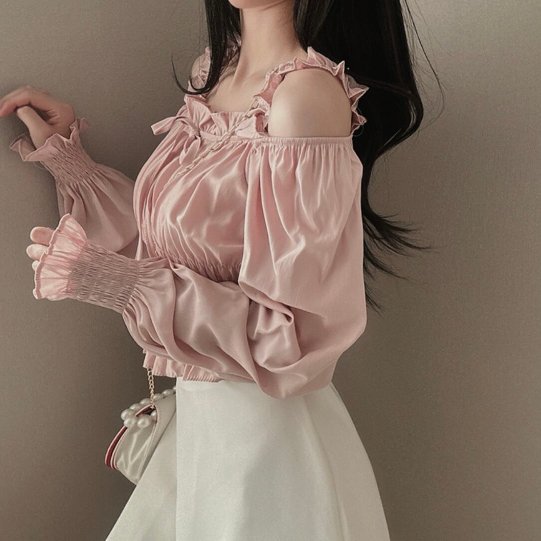 エレガントギャザーブラウス