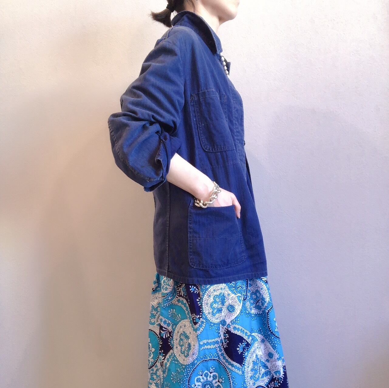 Vintage french work herringbone jacket ヴィンテージ フレンチワーク