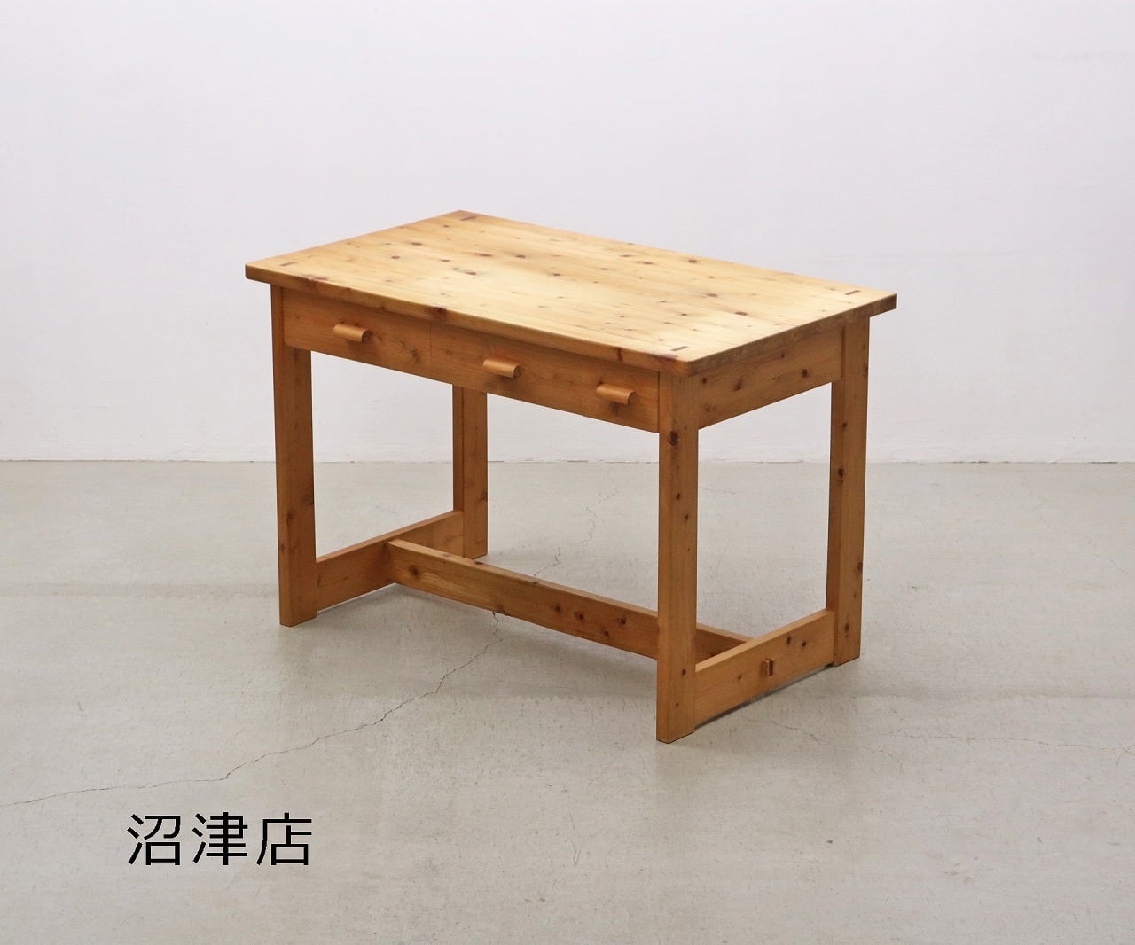 【沼津店】檜無垢材 ヒノキ デスク 作業台 テーブル 学習机 PC 書斎 シンプル ナチュラル モダン RJA07061