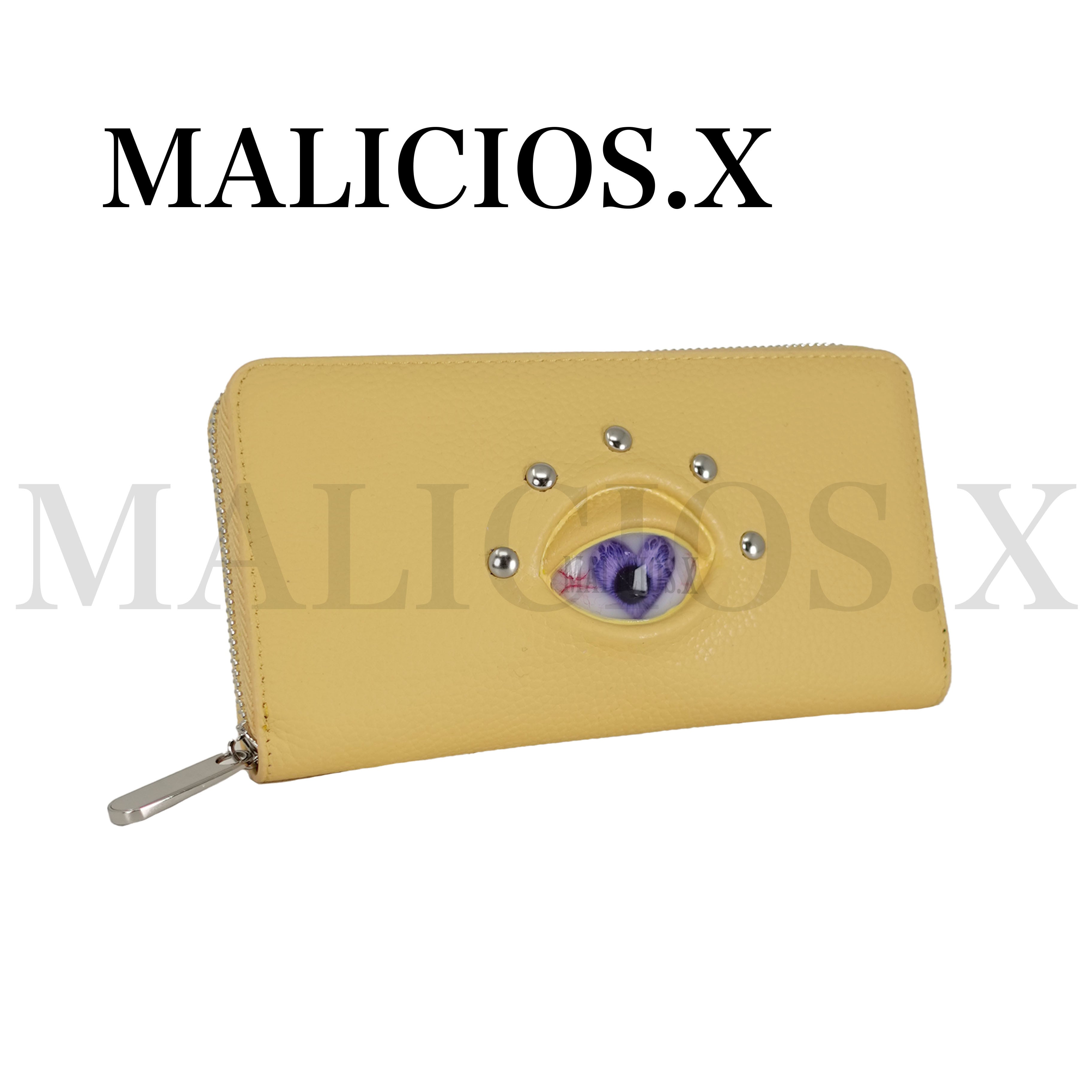 Heart Eye long wallet (yellow)/Violet | MALICIOUS.X