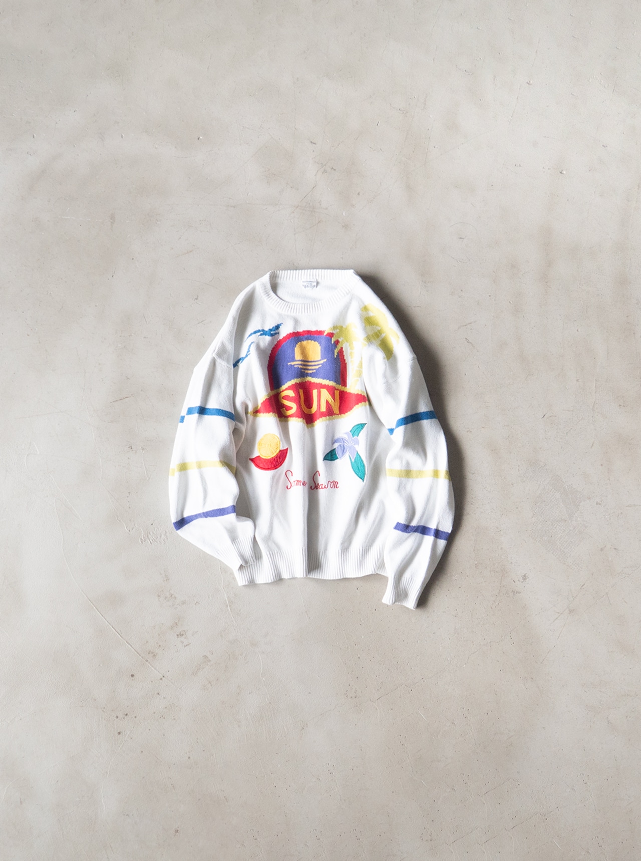 unknown 1990s Cotton knit jacquard of the sun