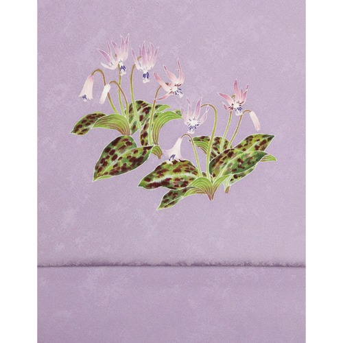 手描き友禅 染名古屋帯「かたくり」