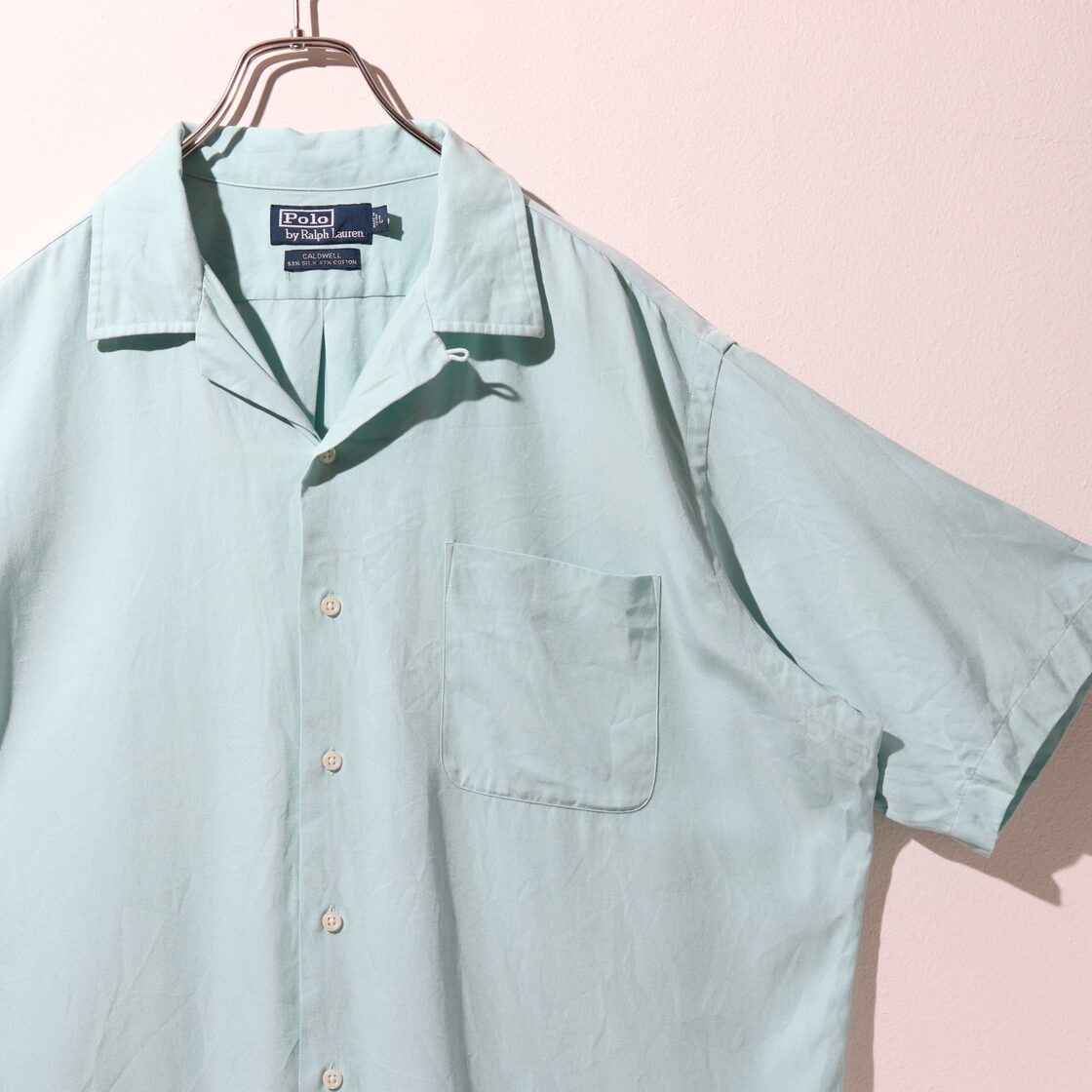 Caldwell L ティファニーブルー ポロラルフローレン 半袖 開襟 シャツ  