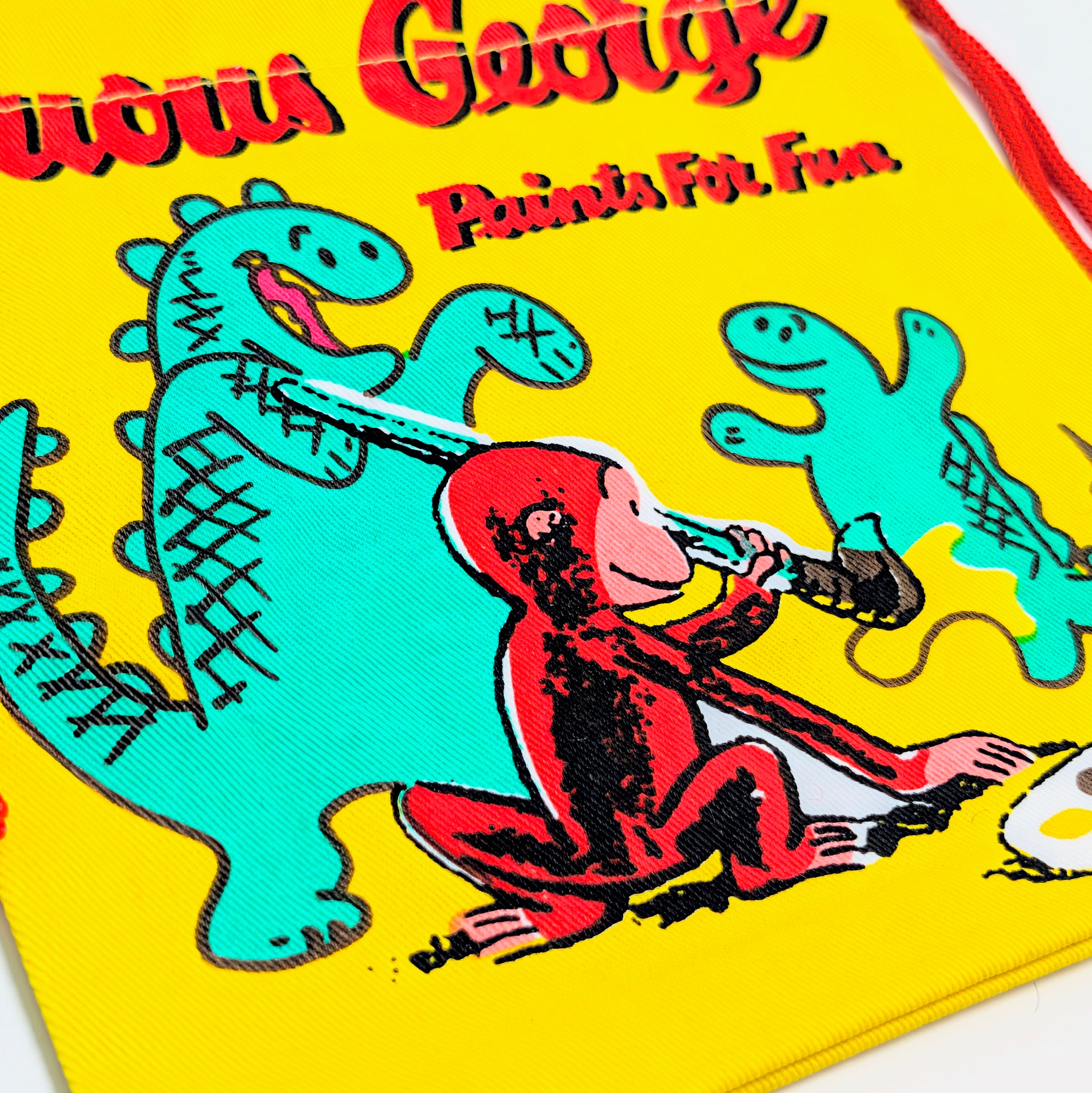 ✨️可愛すぎて何枚も欲しい♡✨️アメリカンキャラクターPURSE【 Curious George(おさるのジョージ)】巾着袋 〚アメリカン雑貨 アメトイ〛