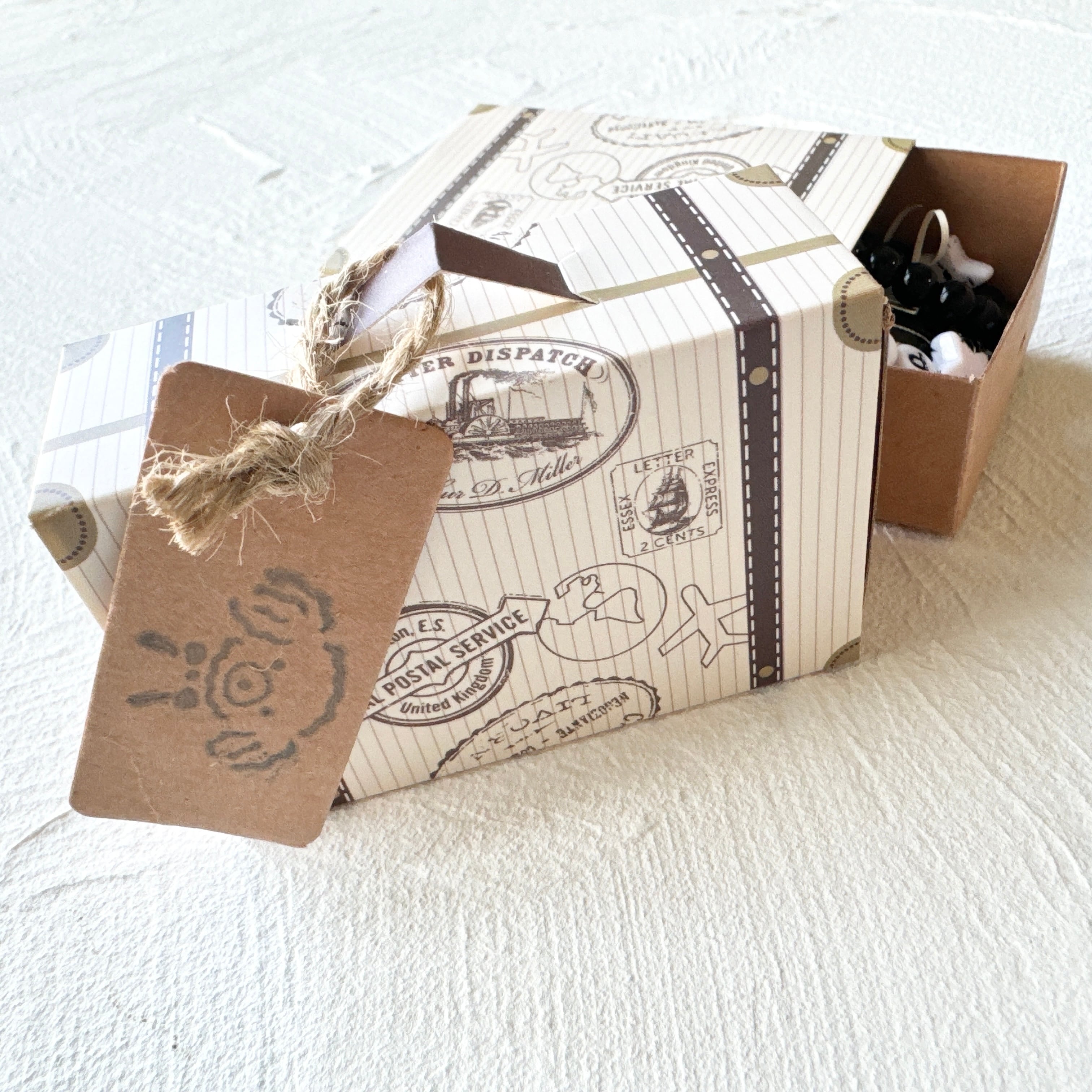 カスタムお名前入りブラウンフラッシュカメラ