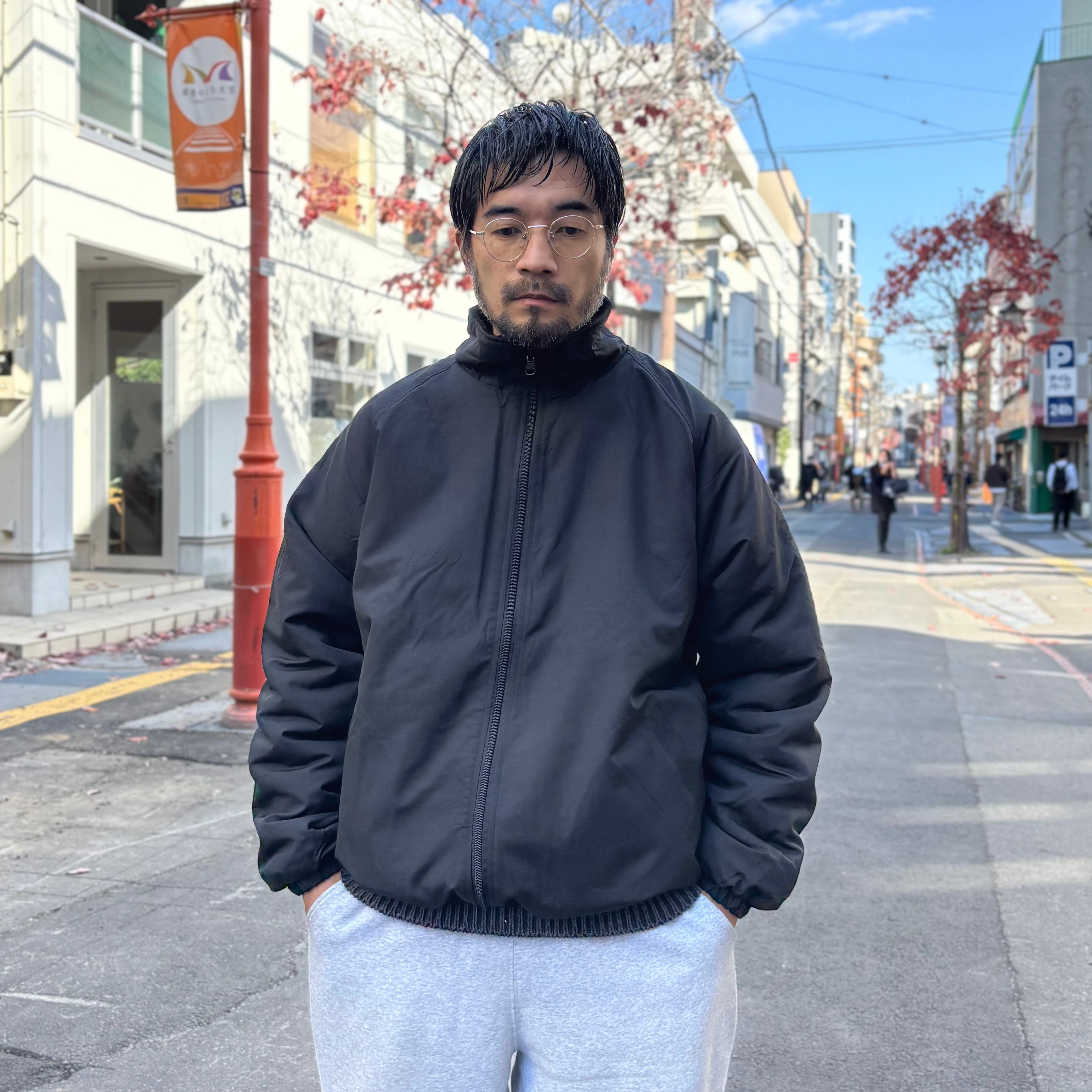 BEIMAR Reversible Boa Jacket - Brown Black / ビーマー ナイロン