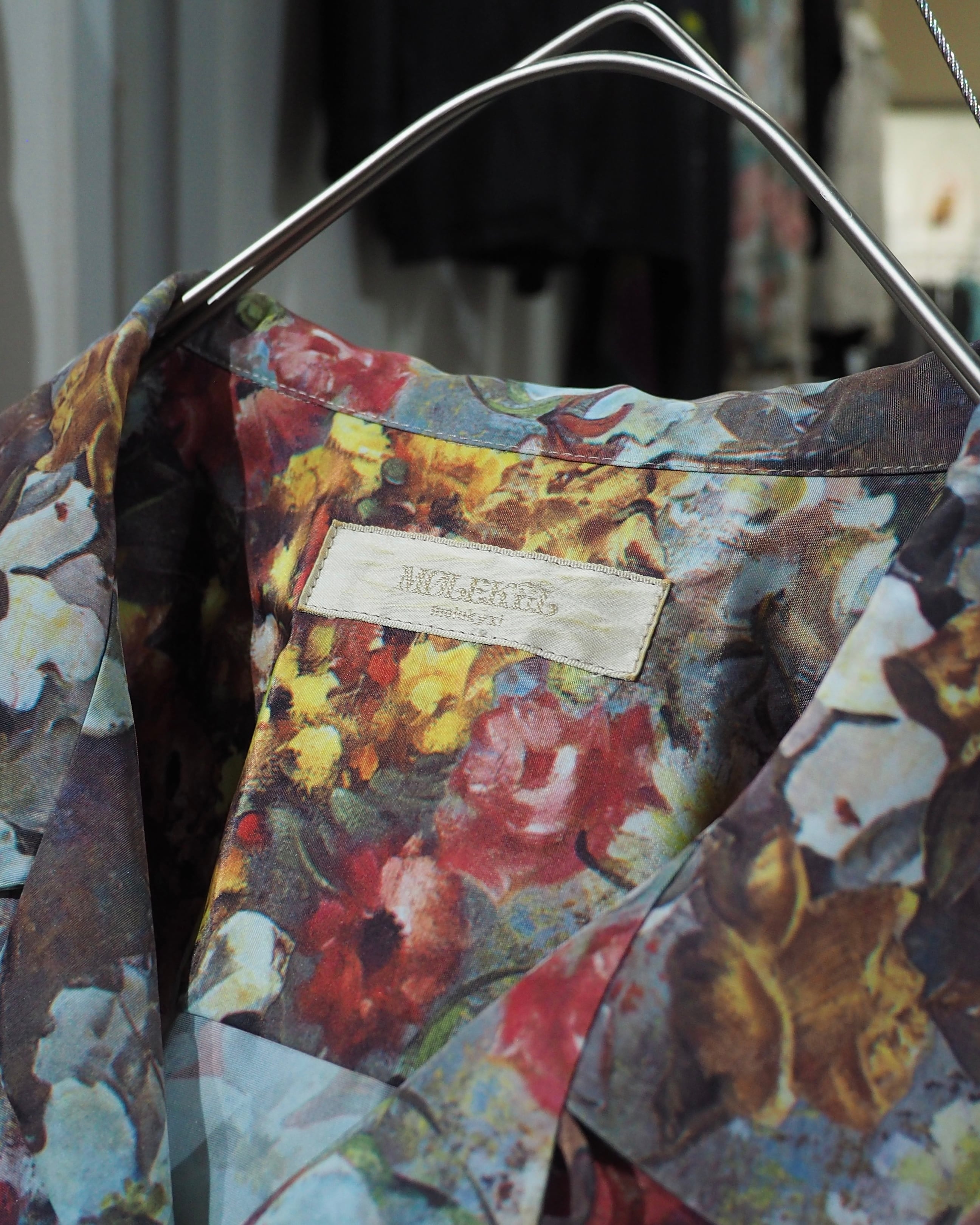 Beautiful Luxury Flower All Over Pattern Vintage Open Collar Shirt