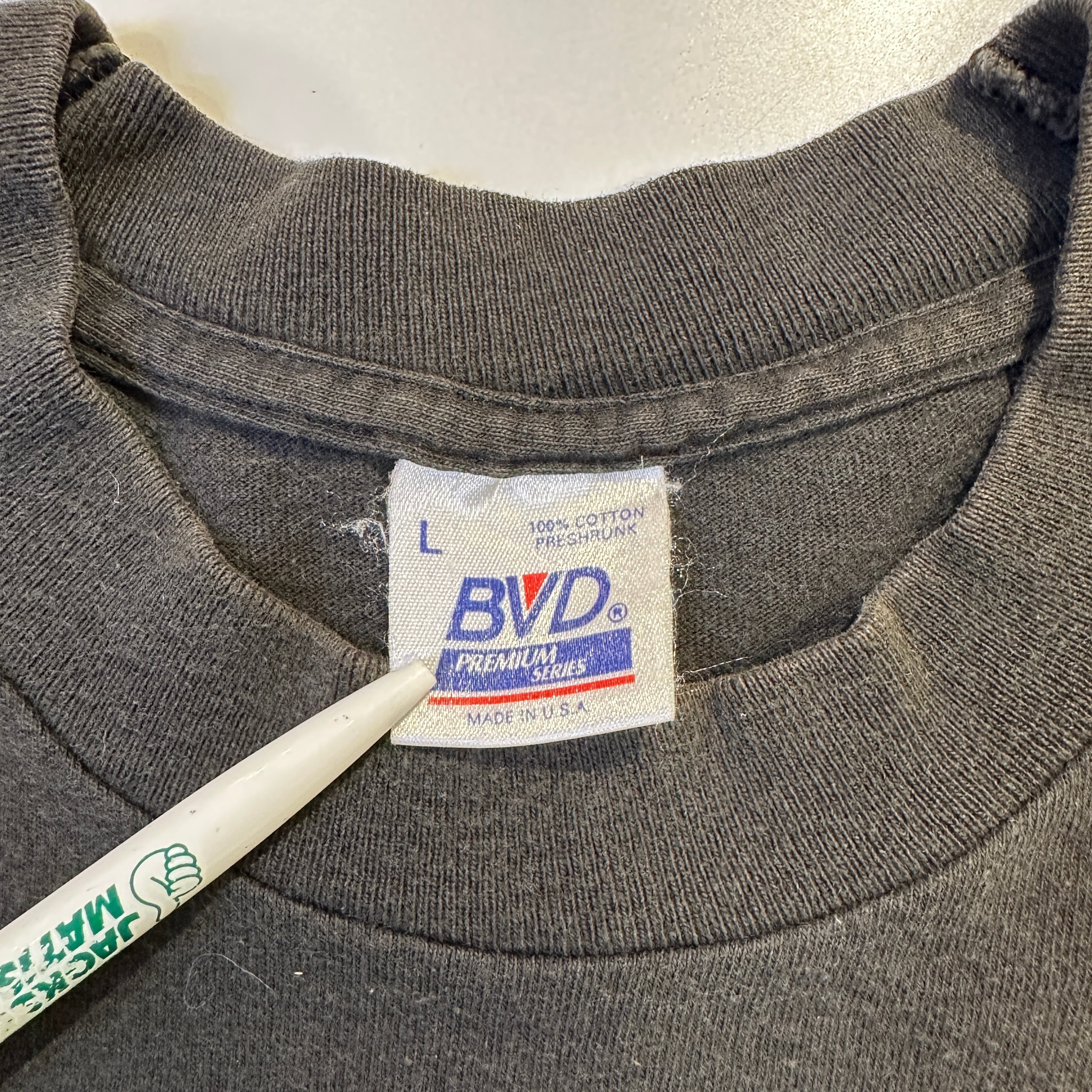 1990'S B.V.D POCKET T-SHIRT BLACK L OLD USA | safarionline