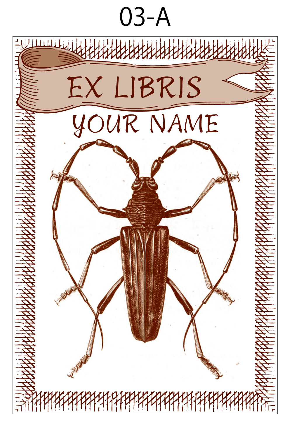 蔵書票03 *名入れサービス付き*