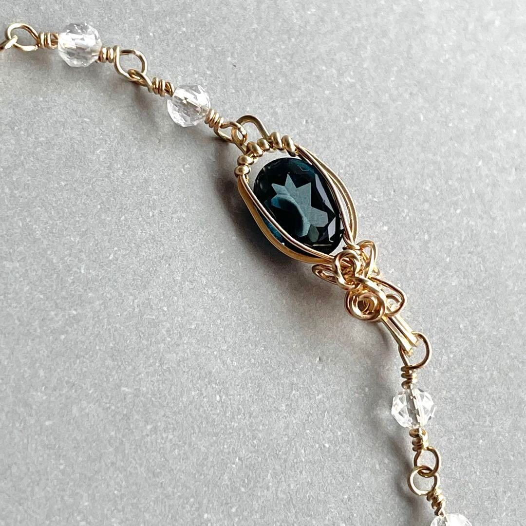 ロンドンブルートパーズ 14kgf ブレスレット ワイヤーラッピング | Pay ID