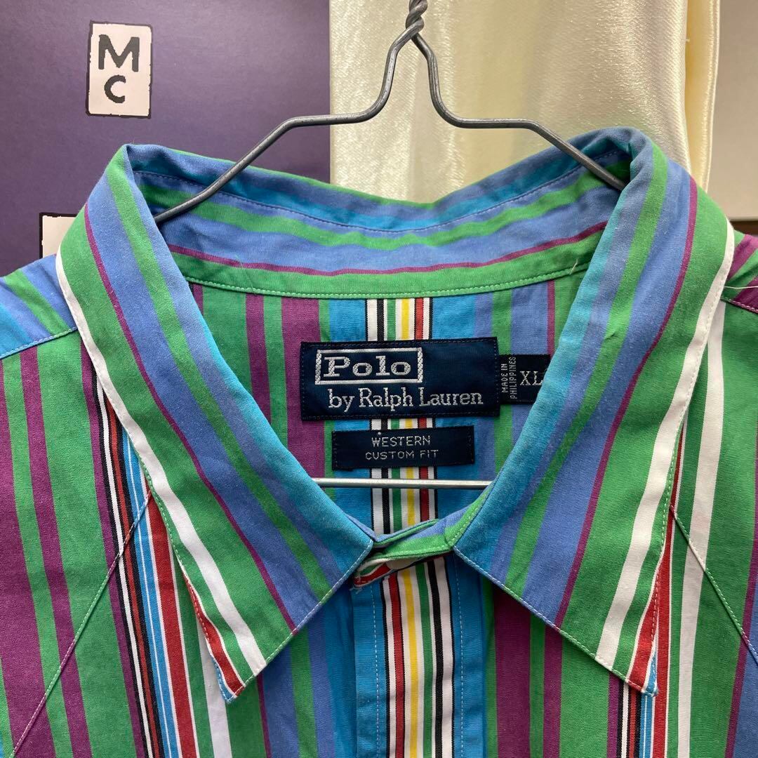良品 POLO RALPH LAUREN ポロラルフローレン ウエスタンシャツ XL  