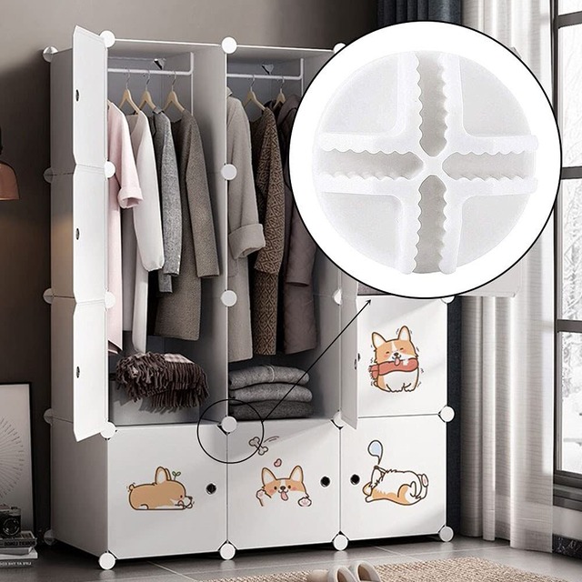 20個 ワイヤーグリッド キューブコネクタ コーナースロット ワードローブ ワイヤー プラスチック コネクタオーガナイザーコネクタ 専用 キューブコネクタ 収納棚用