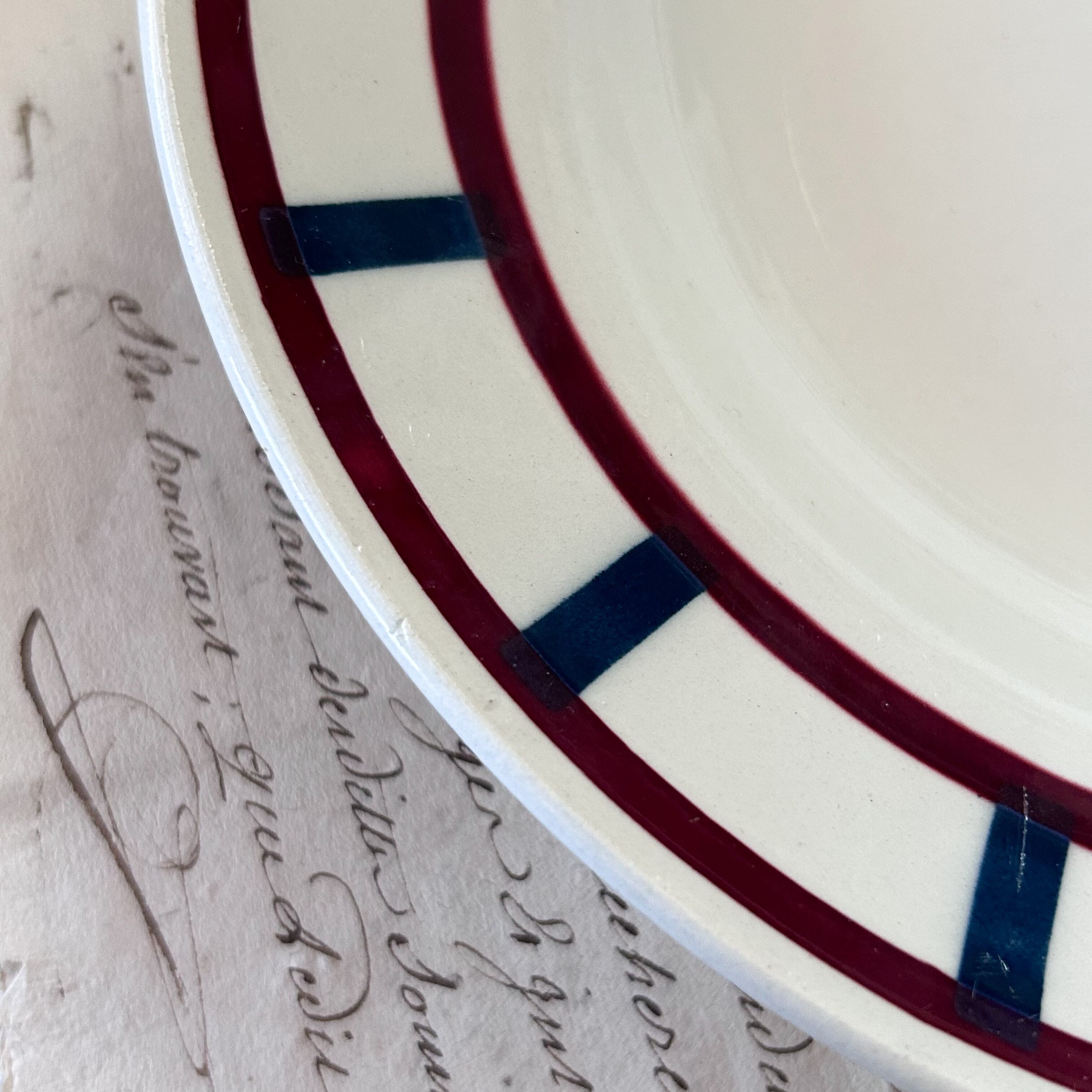 Badonviller バスク　深皿　プレート　フランス　アンティーク Badonviller バスク 深皿 プレート フランス アンティーク