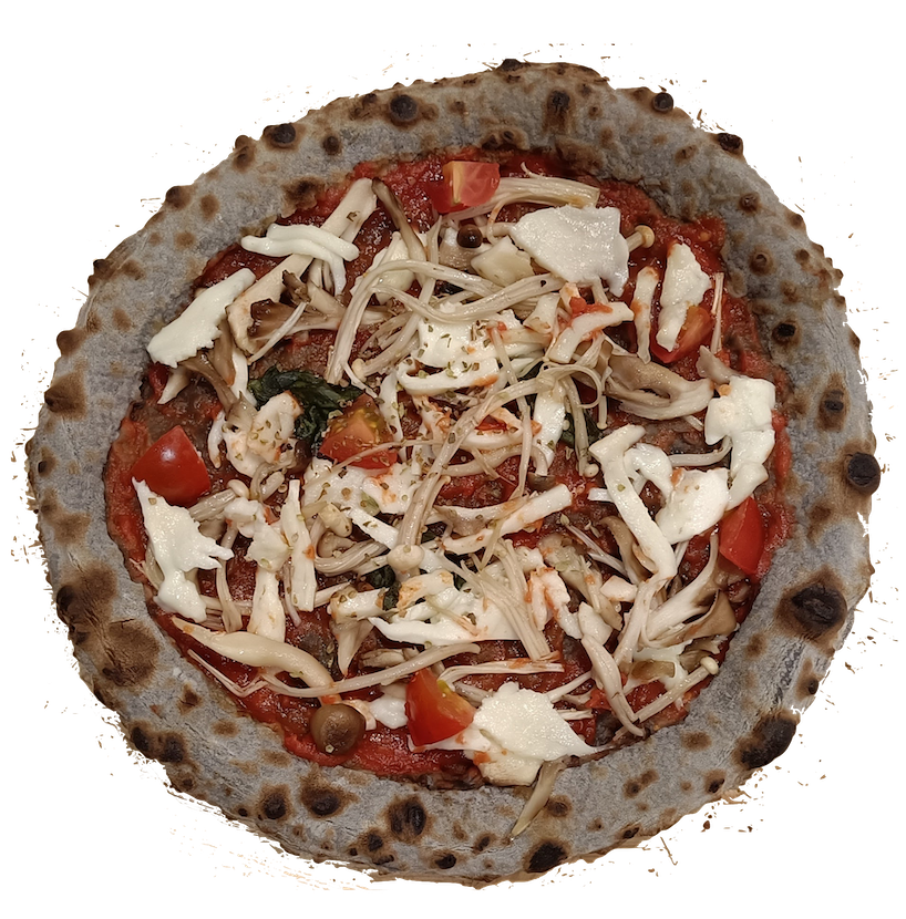 マルゲリータ 黒いピザ 信州ピザ 日本一の職人が作る石窯ピザ