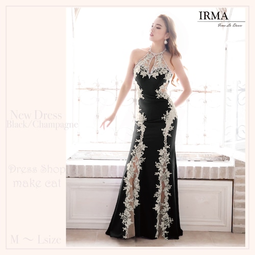 【IRMA JEAN MACLEAN】【即納】レース/バイカラー/LongDress ロングドレス LongDress【31334】