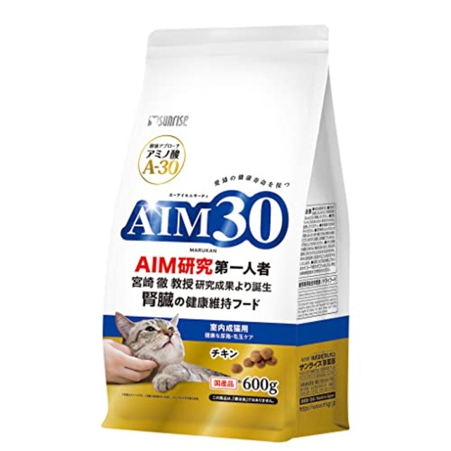 AIM３０ 室内成猫用 健康な尿路・毛玉ケア 600g