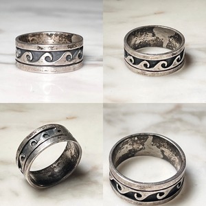 vintage silver engraved ring