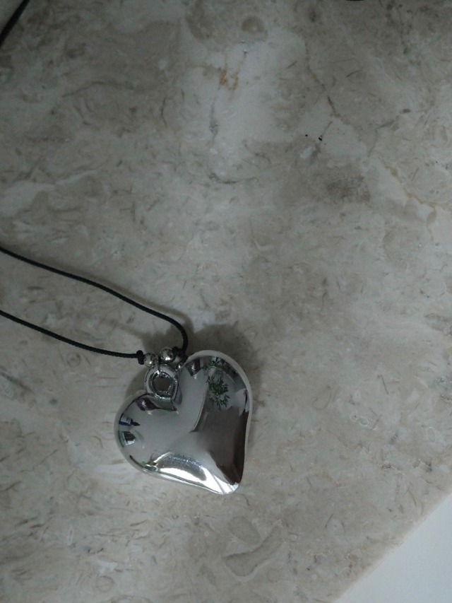 Heart necklace/ silver (即納商品)