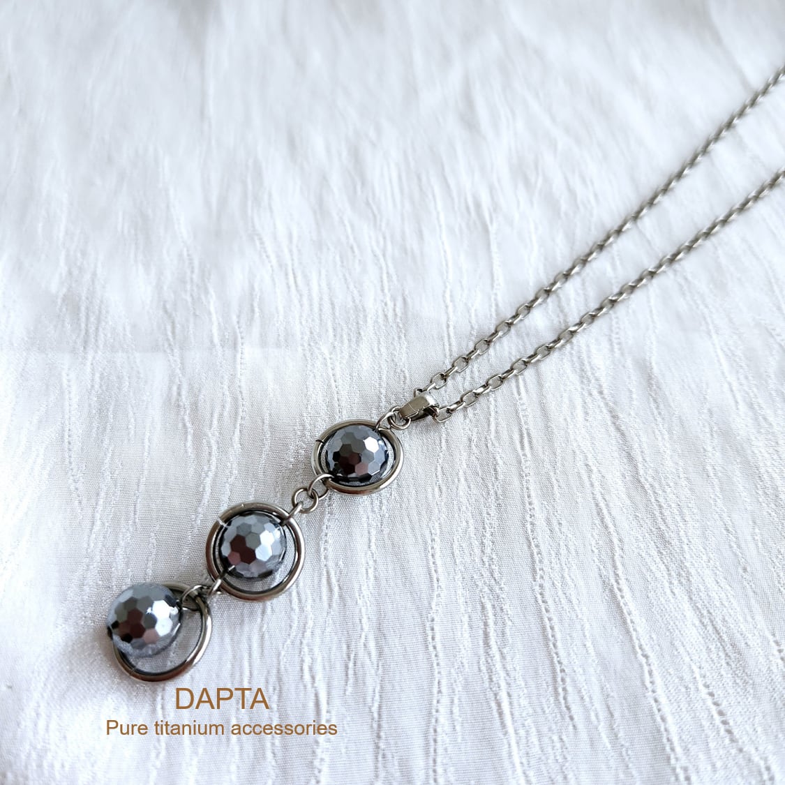 純チタン ネックレス テラヘルツとリング3連 | DAPTA Pure titanium