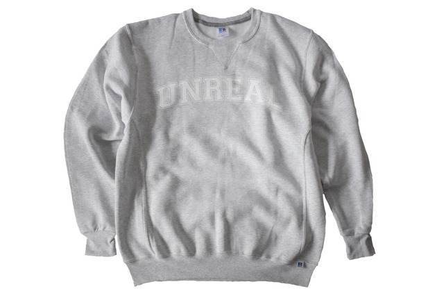 -College Logo  Crew Sweat- Ash