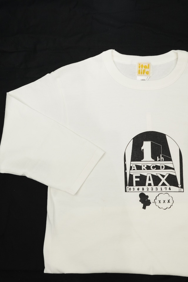 ARCD×Itallife / ''1th ARCD FAX'' Baseball T-Shirt
