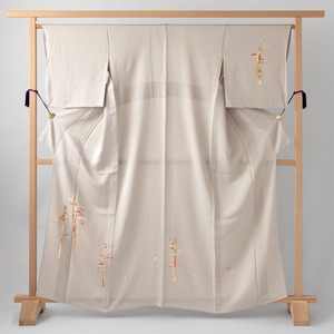 松竹梅の模様　単衣　付け下げ【未使用品】