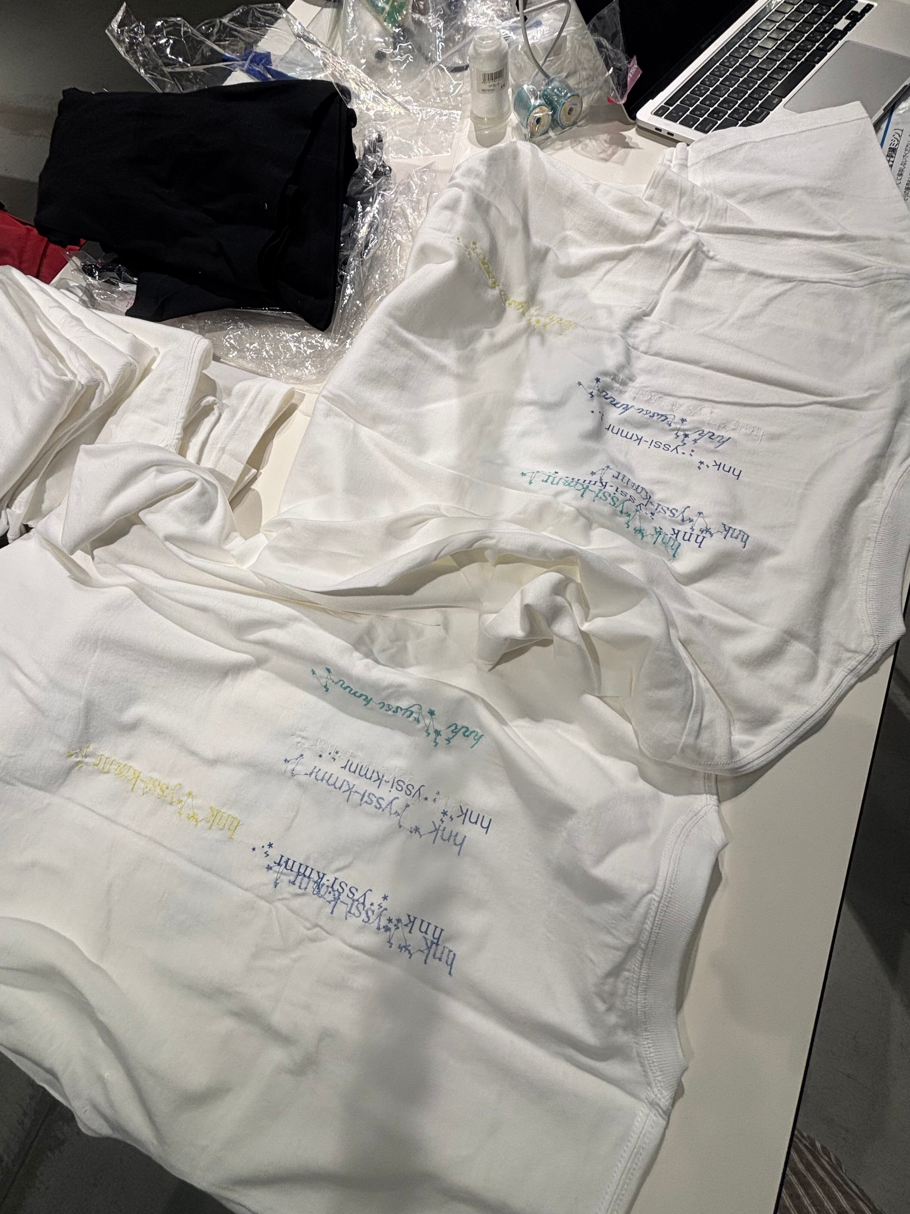 Remake,水面刺繍やさしい雷Tシャツ | 穂ノ佳 online store