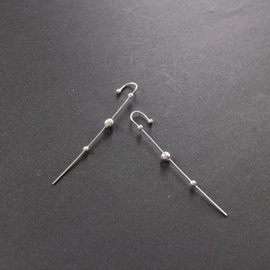 s925　シンプルドットイヤーラップピアス　シルバー925 金属アレルギー対応