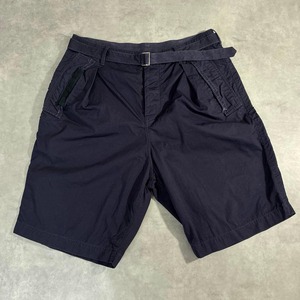 sacai 17SS ベルテッド ショートパンツ パープル 製品染め