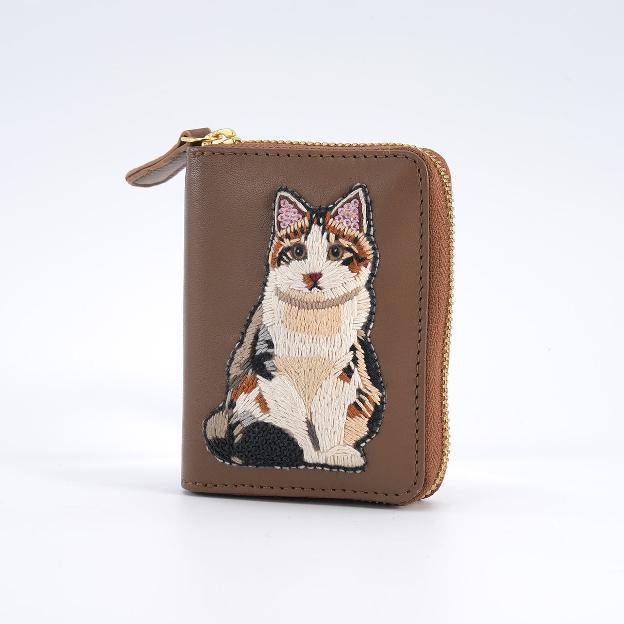 アコーディオンミニ財布 Meow(Camel) | tamaobazaaar