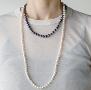 Asymmetry Pearl Necklace「Fresh Water Pearl」 164cm (PN0015-160FP)