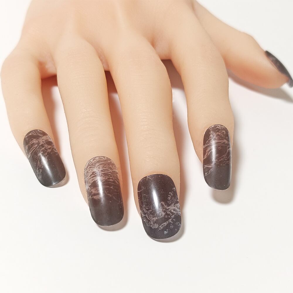 半硬化ジェルネイルシール「Gel Nail Stickers」011 water × Smoke