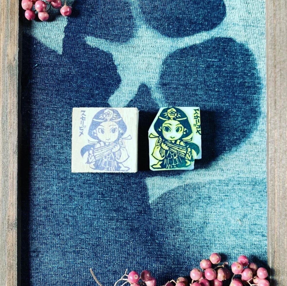 はんこ ハンコ かわいい イラスト キャラクター 神さま　神様 消しゴムはんこ スタンプ 御朱印 デフォルメキャラ スセリビメ 須勢理毘売命