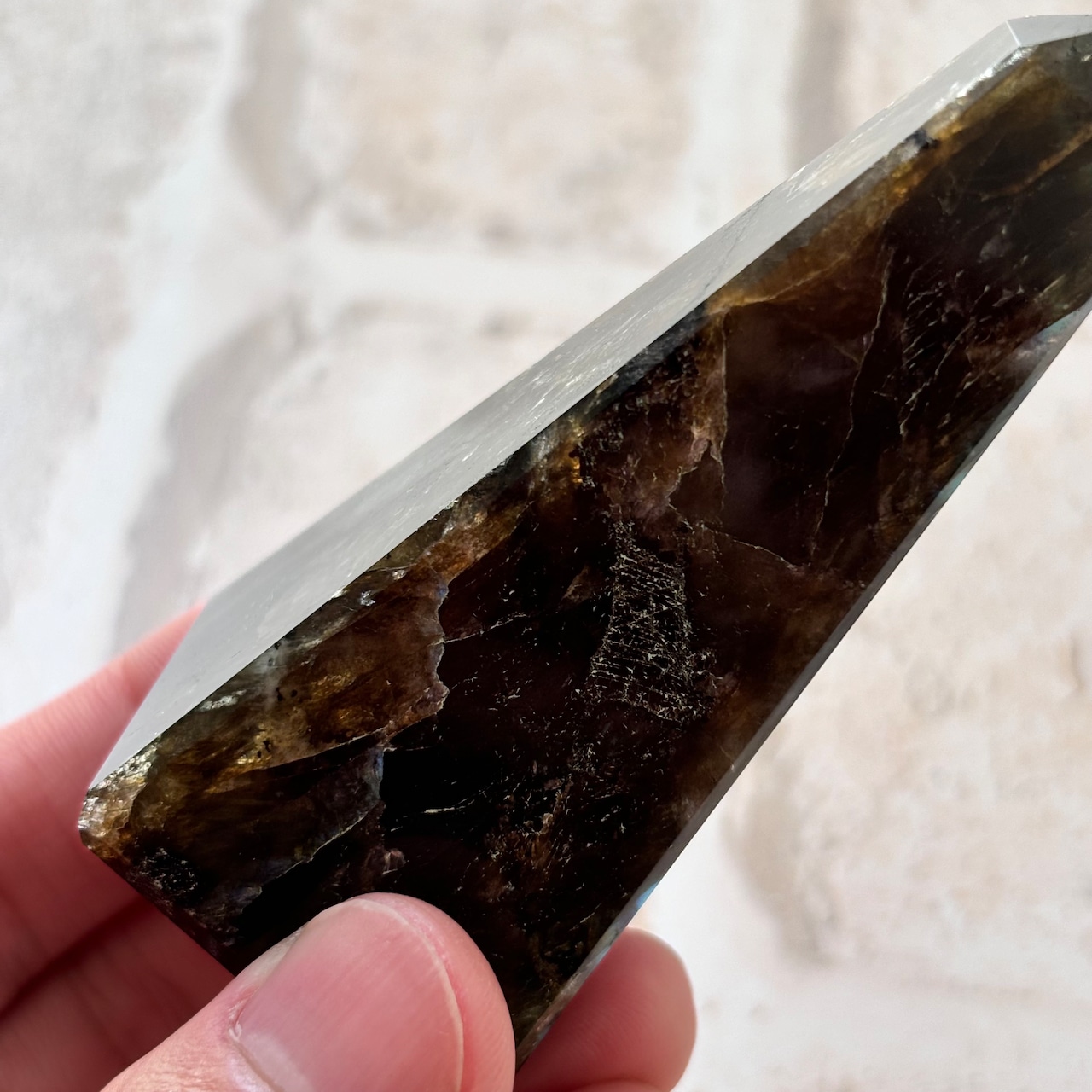 ラブラドライト*250719*天然石*オベリスク*置き物*インテリアストーン