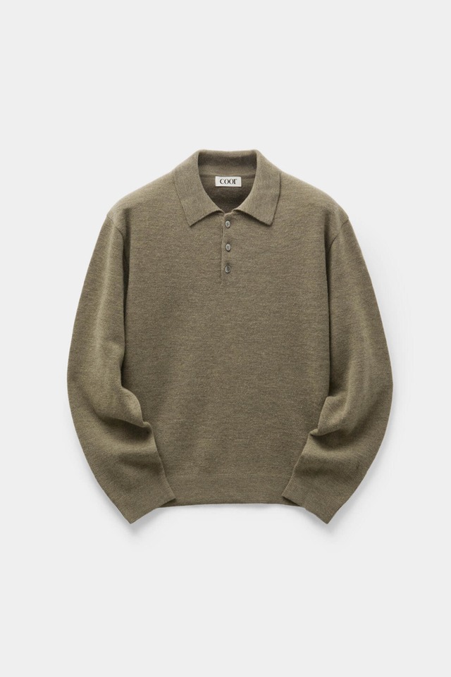 [COOR] Top Feel Wool Polo Knit (Light Khaki) 正規品 韓国ブランド 韓国通販 韓国代行 韓国ファッション クール クーア クアー 日本 店舗