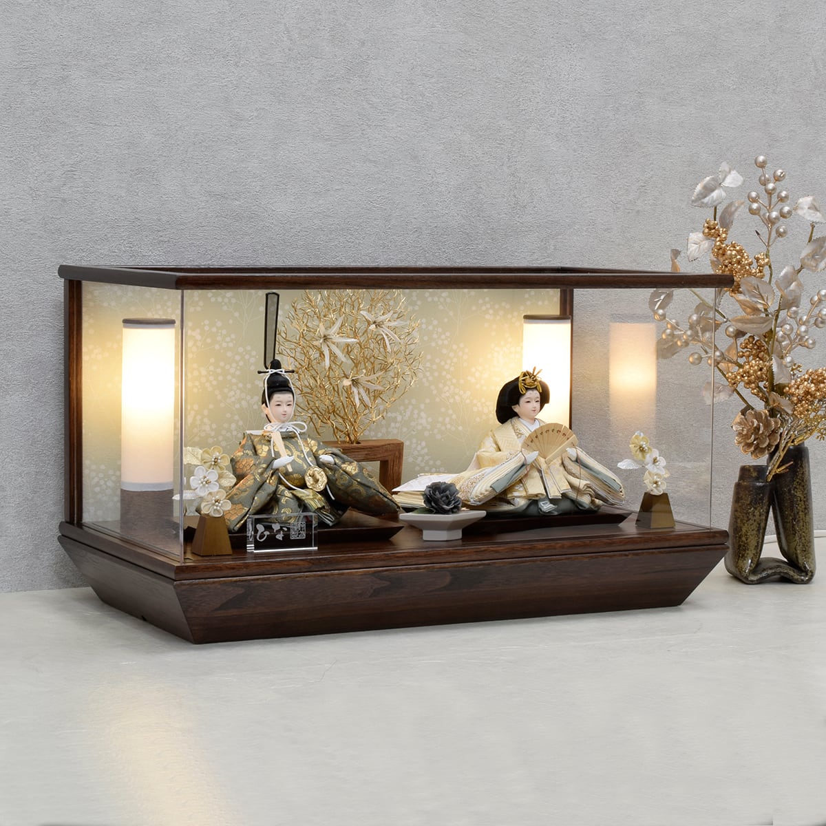 雛人形 親王飾り【絃】ITO|アクリルケース入|おしゃれ|モダン|今どき|現代風|和モダン|スタイリッシュ