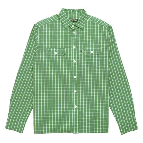 PASS PORT / WORKERS CHECK SHIRT GREEN