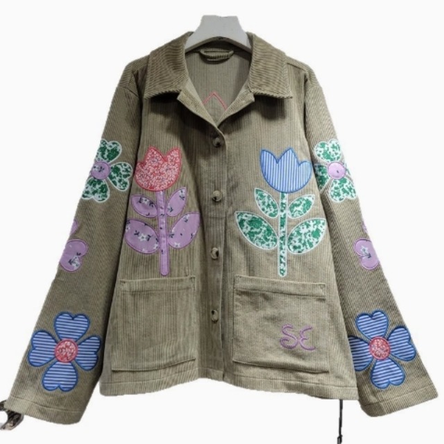 【送料無料】 トップス ジャケット 襟付き 前開き 長袖 花柄刺繡 ポリエステル レトロ ストリートファッション きれいめ カジュアル エレガント 大人可愛い おしゃれ 存在感 ガーリー 欧米風 人気 トレンド 新作 秋冬 10代 20代 30代 40代 お出かけ 通勤 通学 イベント 旅行 リゾート ママ デイリー 普段着 インスタ映え 70470