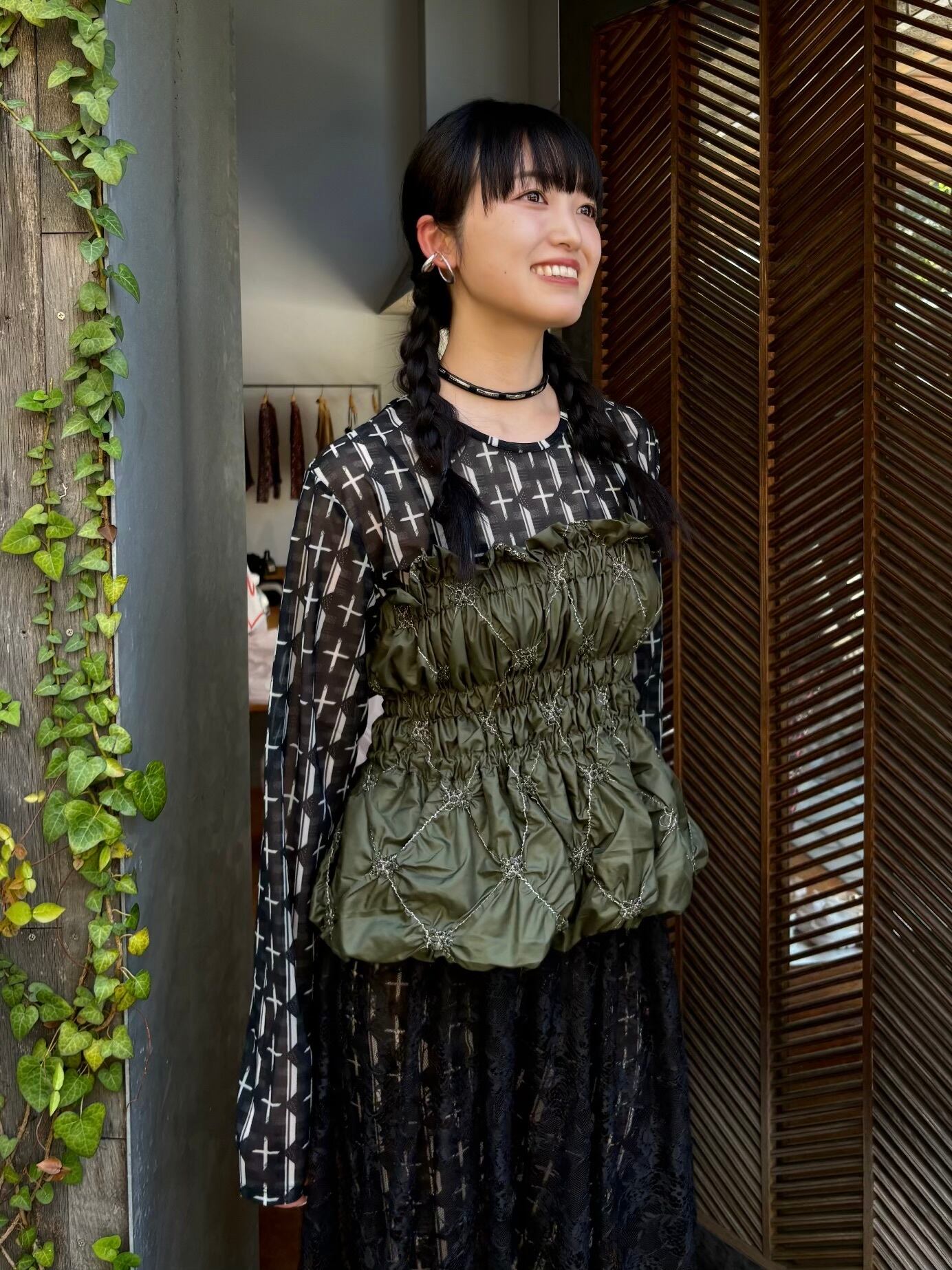 24AW】FUMIE TANAKA フミエタナカ / sheer print long tee | TRENT 