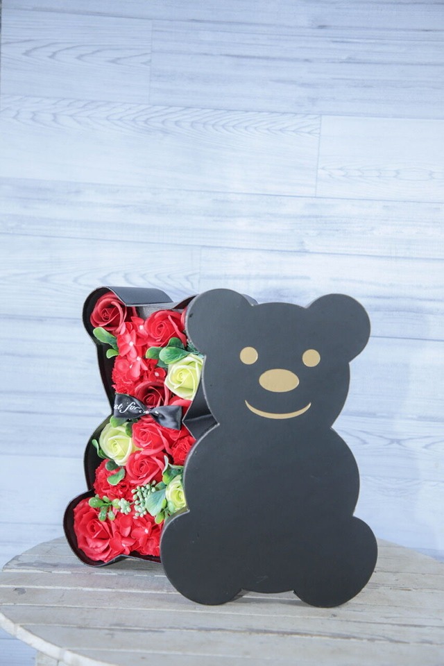 クマの箱ソープフラワー