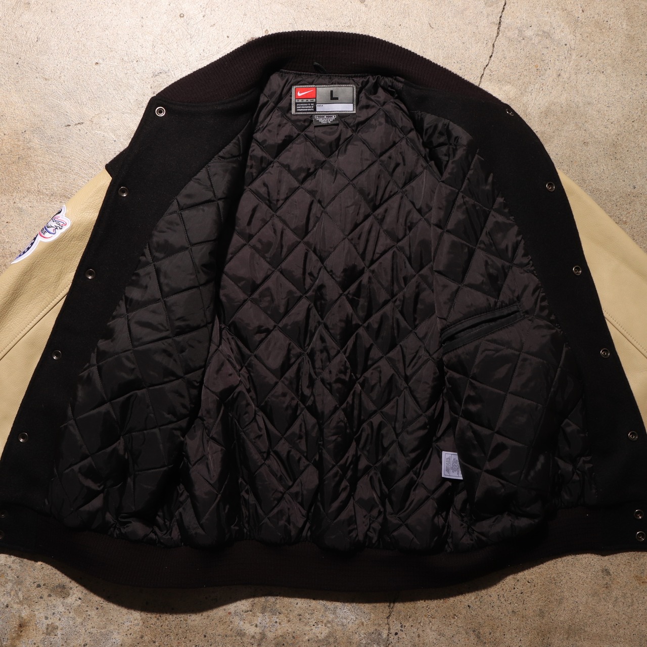 極美品 L NIKE Chicago White Sox 本革 カウレザー スタジャン ジャケット ナイキ ホワイトソックス 90s