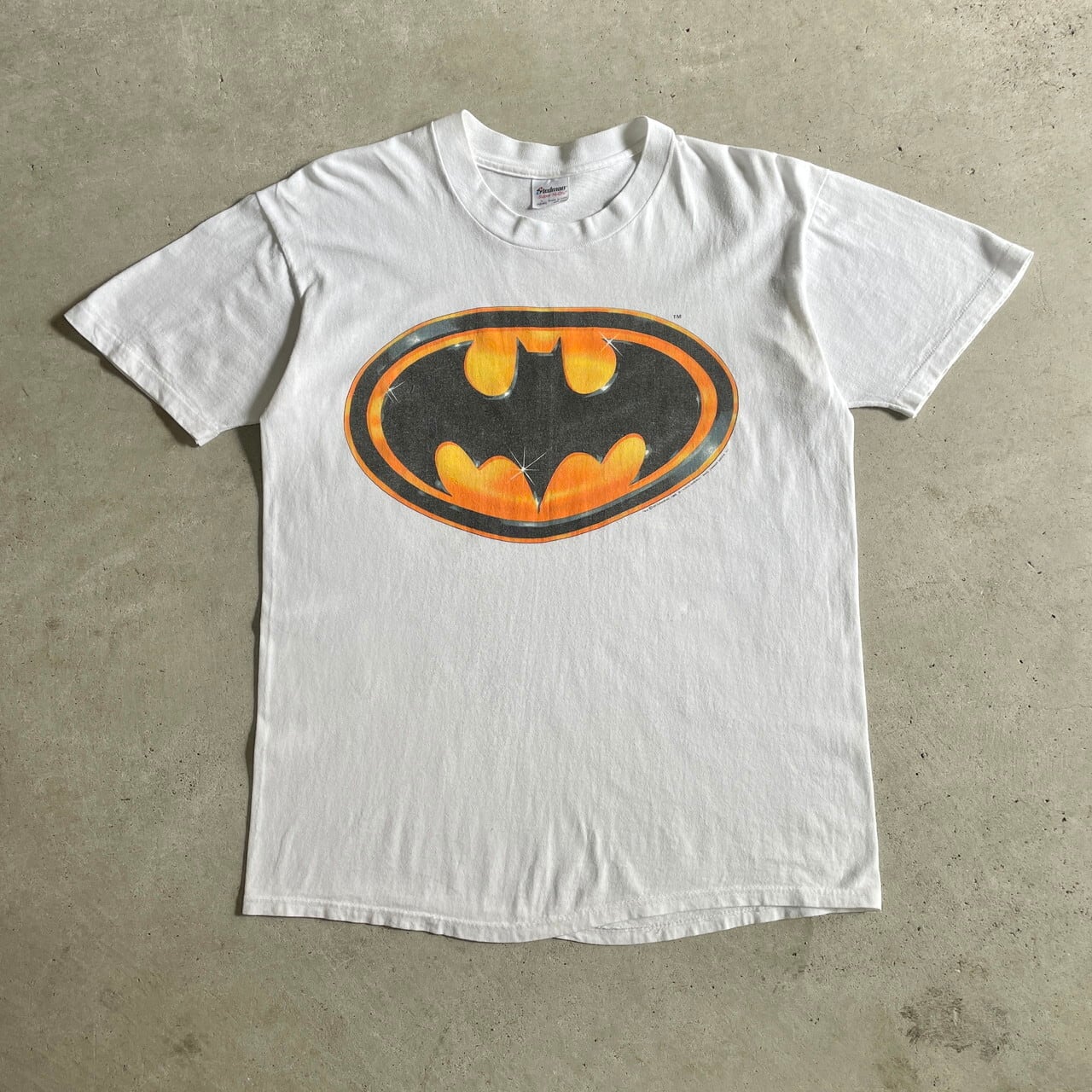 80年代 USA製 BATMAN バットマン ロゴプリント Tシャツ メンズL 古着 