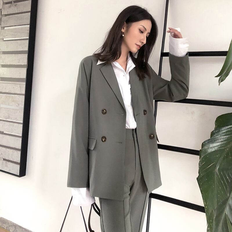 セットアップ パンツスーツ レディース おしゃれ レディース スーツ ジャケット パンツ オフィスカジュアル レディース セットアップ テーラードジャケット レディース スーツ パンツ 結婚式 お呼ばれ 入園式 卒園式 入学式 卒園式 七五三 ママスーツ グレーグリーン